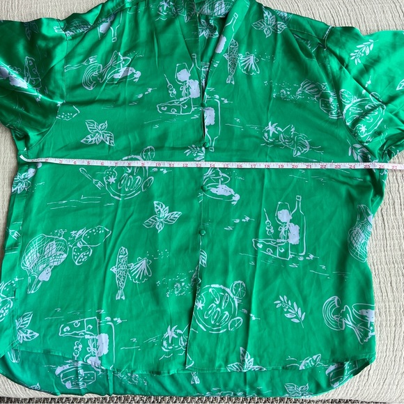 NEW Size Medium Free People Dreamy Days Satin Pajama 2 Piece Set Green Jelly - Picture 8 of 9